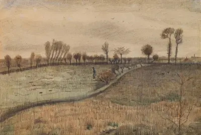 Landscape with Pollard Willows av Vincent van Gogh