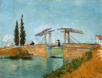 Langlois Bridge at Arles av Vincent van Gogh