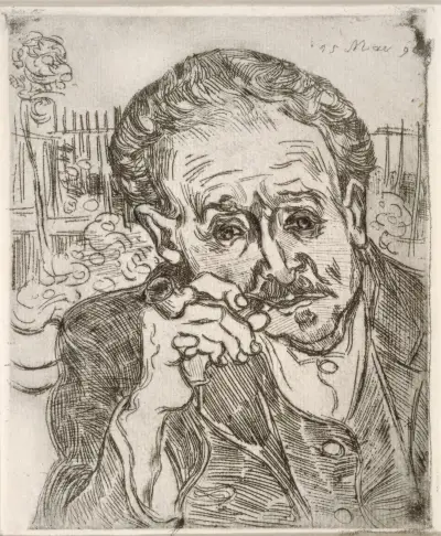 Portrait of Dr. Gachet (Auvers-sur-Oise), 1890 – nr 3 av Vincent van Gogh