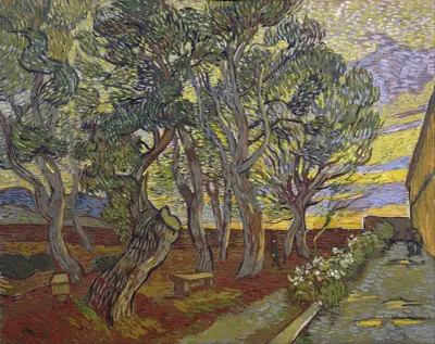 The garden of Saint Paul’s Hospital – nr 1 av Vincent van Gogh