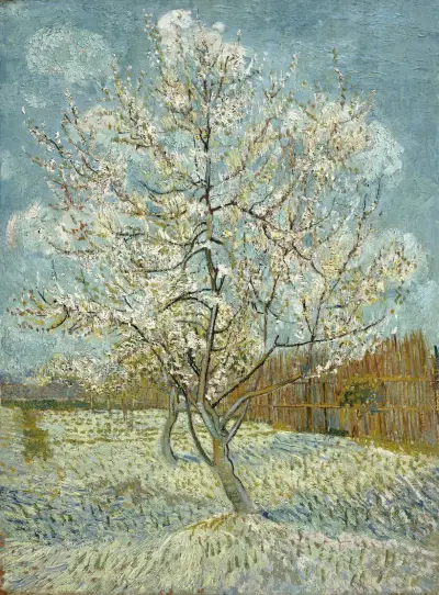 The pink peach tree av Vincent van Gogh