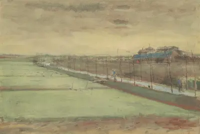 Weilanden bij Rijswijk en de Schenkweg av Vincent van Gogh