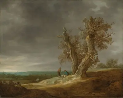Landscape with Two Oaks von Jan van Goyen