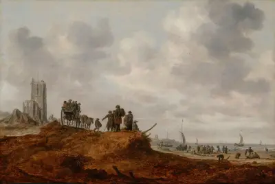 The Old Church at Egmond aan Zee von Jan van Goyen