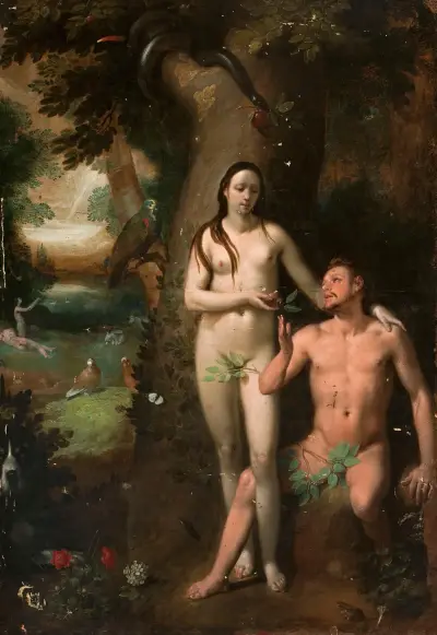 Adam und Eva von Cornelis Cornelisz Van Haarlem