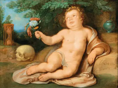Eine Allegorie der Vergänglichkeit von Cornelis Cornelisz Van Haarlem