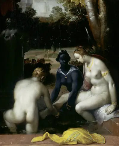 Batseba bei ihrer Toilette von Cornelis Cornelisz Van Haarlem