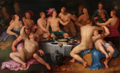 Das Fest des verlorenen Sohnes von Cornelis Cornelisz Van Haarlem