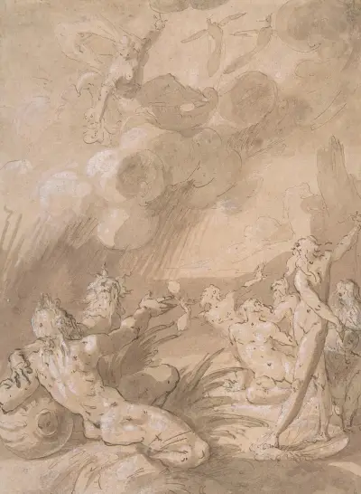 Juno erscheint den Meeresgöttern von Cornelis Cornelisz Van Haarlem