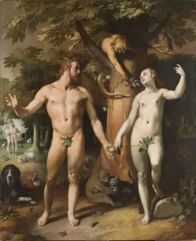 Der Sündenfall von Cornelis Cornelisz Van Haarlem