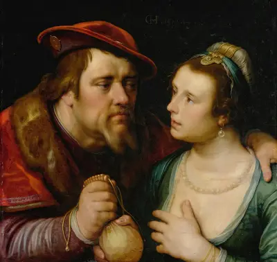 Die ungleichen Liebenden, 1619 – Nr. 2 von Cornelis Cornelisz Van Haarlem