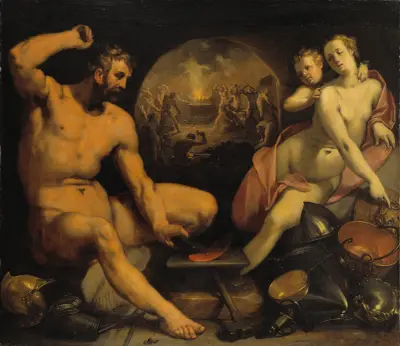Venus und Vulkan von Cornelis Cornelisz Van Haarlem