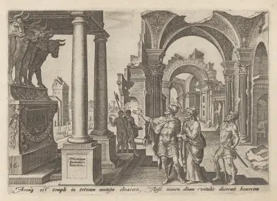 Jehu uctívající zlatá telata, Maarten Van Heemskerck