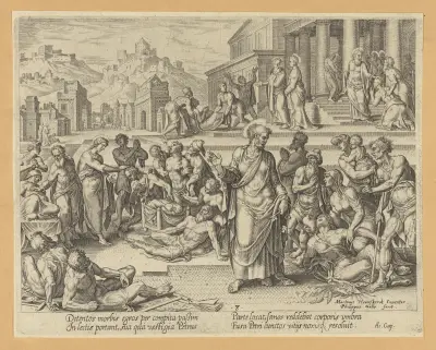 Petr uzdravuje nemocné svým stínem, Maarten Van Heemskerck
