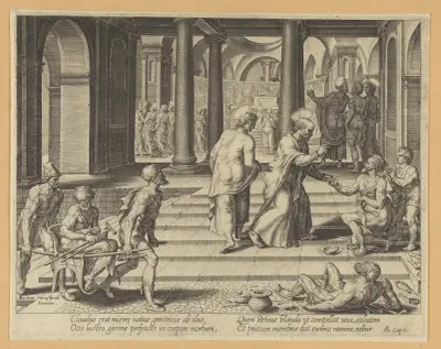 Petr uzdravuje chromého u Krásné brány, Maarten Van Heemskerck