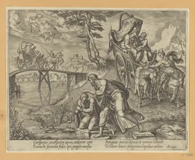 Svatý Filip křtí eunucha, Maarten Van Heemskerck