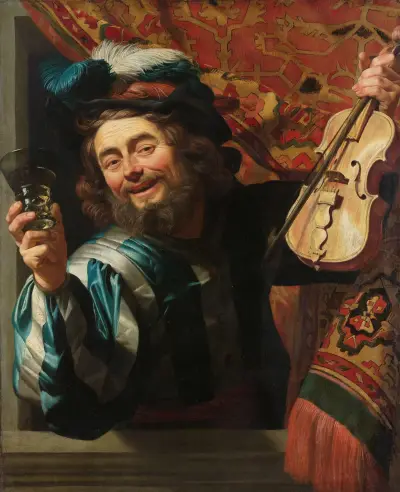 The Merry Fiddler von Gerard van Honthorst