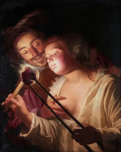The Soldier and the Girl von Gerard van Honthorst