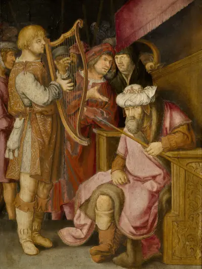 David Playing his Harp for Saul av Lucas Van Leyden