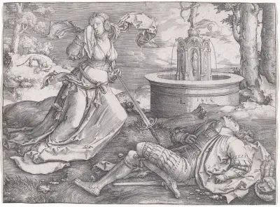 Pyramus and Thisbe av Lucas Van Leyden