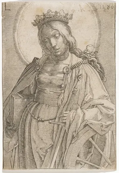 St. Catherine of Alexandria av Lucas Van Leyden