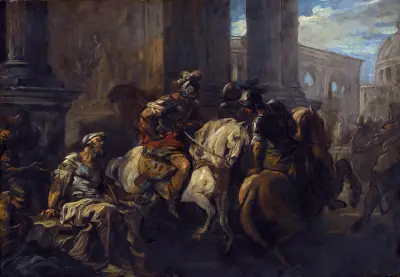 Belisarius Begging At The Gates Of Rome av Charles-André van Loo