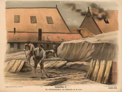Cihelna; hnětení hlíny a pec, Hendrik Jan van Lummel