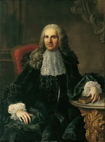 Porträtt av herr Johann Christoph Freiherr von Bartenstein av Martin van Meytens
