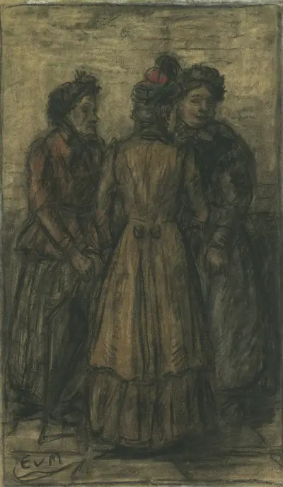 Drie dames av Eugeen Van Mieghem