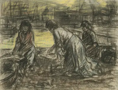 Sacknäherinnen bei der Arbeit von Eugeen Van Mieghem