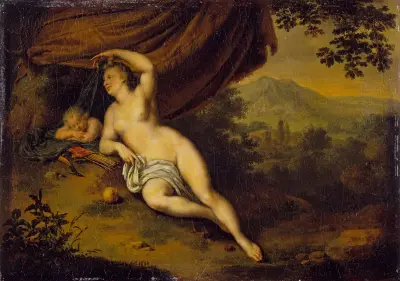Venus and Cupid av Willem Van Mieris