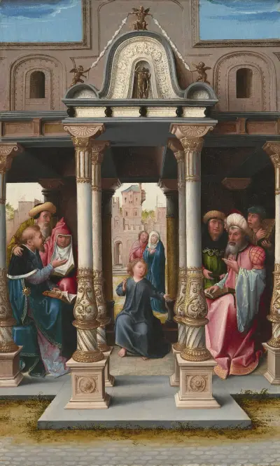 Christ among the Doctors (obverse) av Bernard van Orley