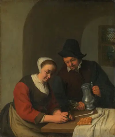 Poufna rozmowa, Adriaen van Ostade