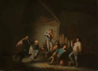 Tańcząca para, Adriaen van Ostade