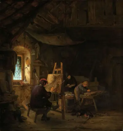 Pracownia malarza, Adriaen van Ostade