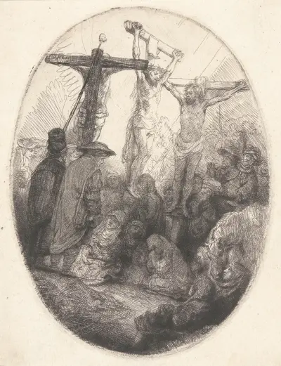 Christ Crucified between the Two Thieves, 1641 av Rembrandt van Rijn