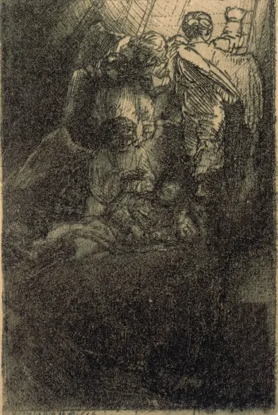 Jacob’s Ladder, illustration for ‘La Piedra Gloriosa’ av Rembrandt van Rijn