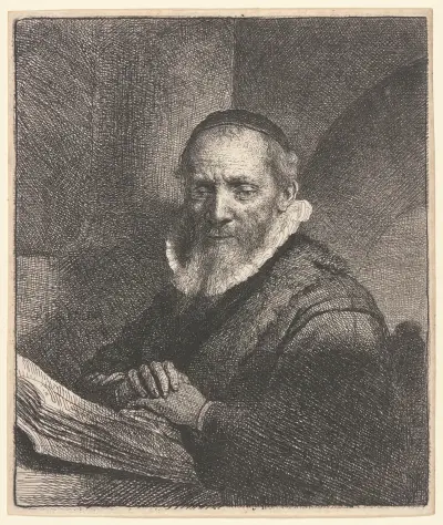 Jan Cornelis Sylvius, Preacher, 1633 av Rembrandt van Rijn