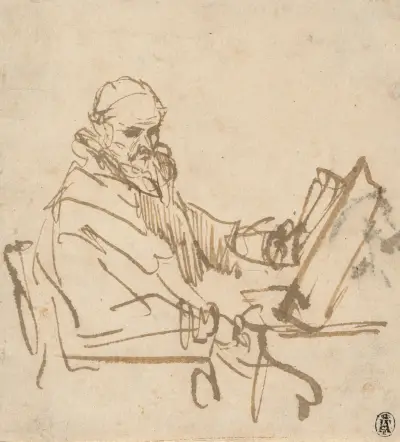 Jan Cornelisz Sylvius,the Preacher av Rembrandt van Rijn