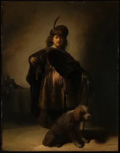 Portrait of the artist in oriental costume av Rembrandt van Rijn