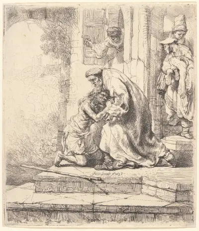 Return of the Prodigal Son, 1636 av Rembrandt van Rijn