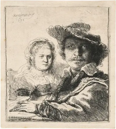 Self-Portrait with Saskia av Rembrandt van Rijn