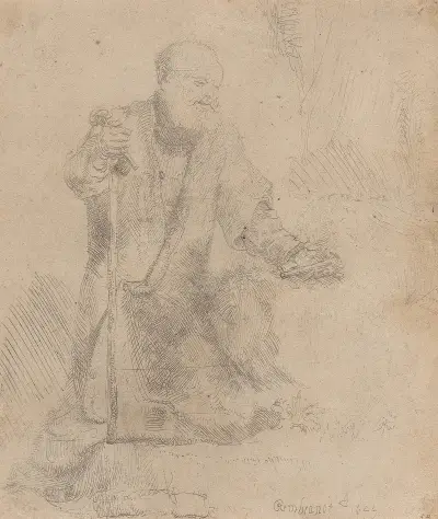 St. Peter in penitence av Rembrandt van Rijn