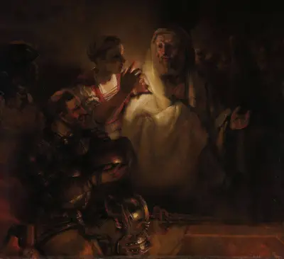 The Denial of St Peter av Rembrandt van Rijn
