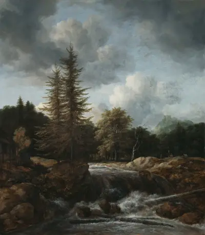 Landschaft mit Wasserfall, 1660 von Jacob van Ruisdael