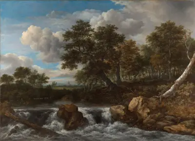 Landscape with Waterfall, 1668 av Jacob van Ruisdael