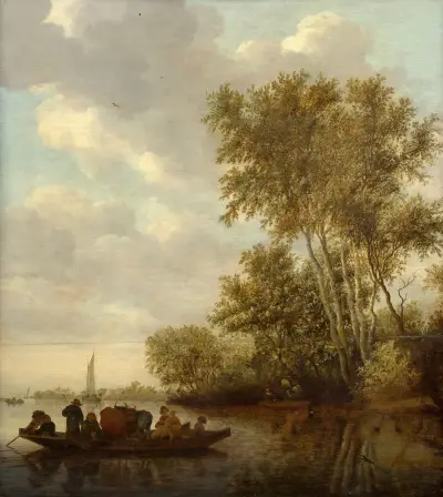 The ferry – nr 1 av Salomon van Ruysdael