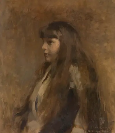 Portrait of a Girl av Theo van Rysselberghe