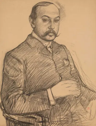 Portret van Francis Vielé-Griffin av Theo van Rysselberghe