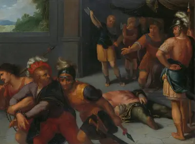 The Beheading of Claudius Paulus and the Capture of Julius Civilis av Otto van Veen